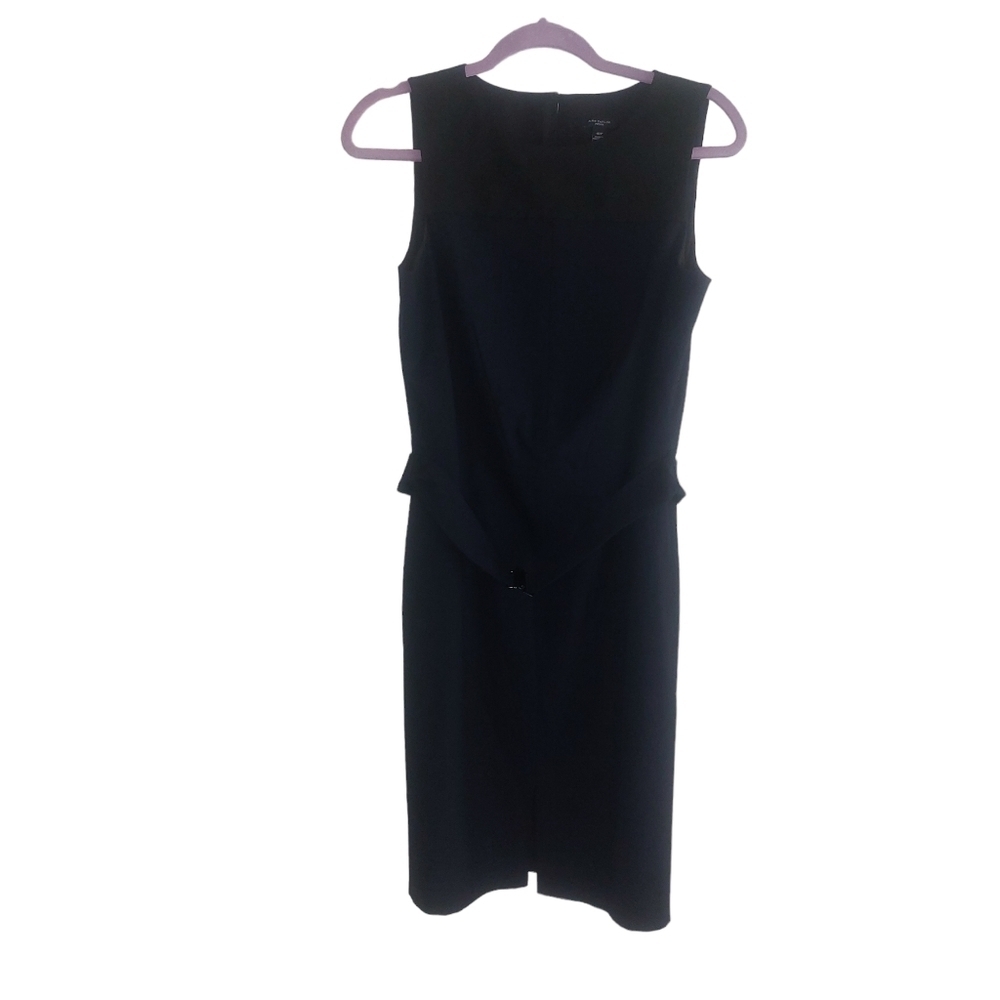 Ann Taylor Sleeveless Belted Color Block Minimalist Midi Dress- size 10P